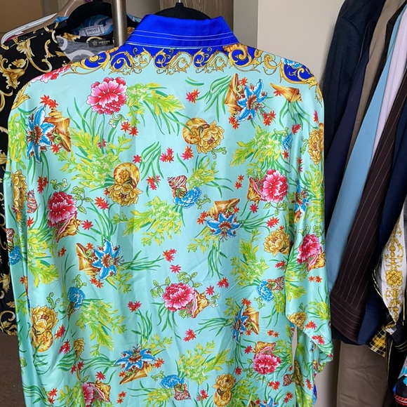 Rare silk Versace La Mer print button down shirt - Picture 5 of 9